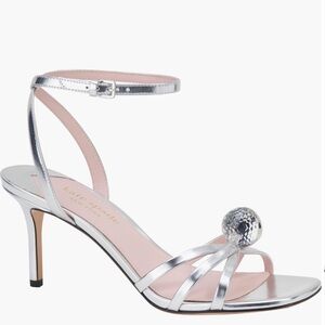 Kate Spade Let’s Dance Metallic Silver Heels